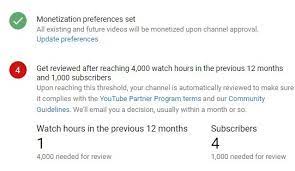 And as long as your channel meet these requirements, it will be accepted for the monetization. How Many Watch Time Minutes Do You Need To Place Ads On Youtube Quora