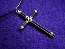 Handmade Lg Wire Wrapped Leather Cross Necklace Leather Jewelry Wire Wrapped Jewelry Cross Necklace