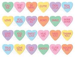 Candy Heart Clipart Embellishments 75 Romantic Candy Sweets Etsy Heart Candy Love Heart Sweets Paper Hearts