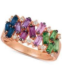 Le Vian Multi Gemstone 1 1 3 Ct T W Nude Diamond 1 6 Ct T W Ring In 14k Rose Gold Reviews Rings Jewelry Watches Macy S Gemstone Rings Gemstones Silver Ear Jacket