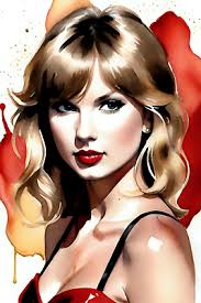 Taylor Swift Watercolour poster or canvas Triptych Version 5 Fan Original  Art