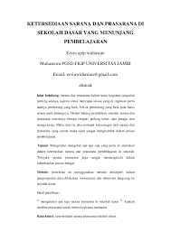 Program kerja ini tentunya mencakup program pengadaan sarana prasarana sekolah, program perawatan, dan contoh rencana anggaran sarana prasarana sekolah secara lengkap. Pdf Ketersediaan Sarana Dan Prasarana Di Ervin Apip Academia Edu