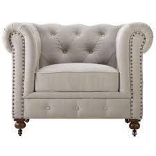 Restoration Hardware Petite Kensington Upholstered Chair Tufted Chair Linen Armchair Accent Chairs For Living Room