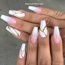 Black And Light Pink Ombre Nails The Most Stylish Ideas For White Coffin Nails Design Pink Ombre Nails Black Ombre Nails White Coffin Nails