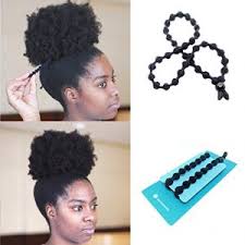 I am using a 30 color jumbo braiding hair for my bun. Faux Bangs Natural Hair Updo With High Bun Using Jumbo Braiding Hair