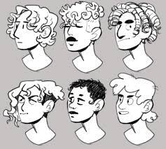 Drawing Curly Hair Male Cartoon Novocom Top