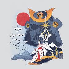 Samurai Wars Japanese Star Wars T Shirt The Shirt List Star Wars Artwork Star Wars Art Star Wars Fan Art