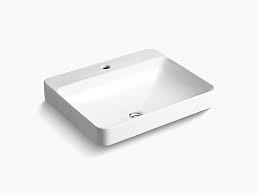 vox rectangle vessel sink with single