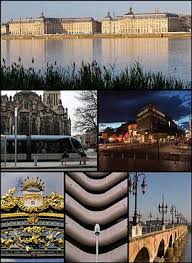 Top View Of Bourse Palace And Garonne River Middle Left View Ot Saint Andre Cathedral And Bordeax Tramway Middle Right Night View Of Bordeaux France Bordeaux