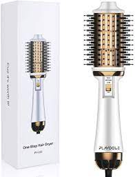Plavogue One Step Hair Dryer Brush Volumizer W Negative Ion Dual Voltage Hot Comb Iron Straighten In 2021 Hair Dryer Brush One Step Hair Dryer At Home Blowout