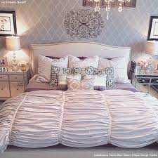 Decorate with modern wall stencils or damask wall stencils or moroccan bohemian stencils. Stencil Ideas For A Dreamy Romantic Bedroom Hometalk