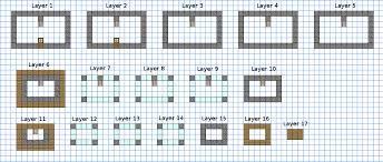 Minecraft blueprints layer by layer : Husnain Alston Modern House Minecraft Template