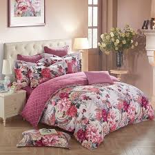 Burgundy Red Grey And White Antique Floral Print Shabby Chic Vintage Style 100 Brushed Cotton Full Queen Size B Floral Bedding Sets Bed Decor Floral Bedding