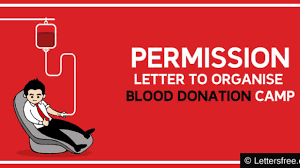 Permission Letter For Organizing Blood Donation Camp