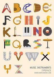This would make a great bulletin board set or a border around your classroom. Music Instruments Typeface Music Stickers Alphabet Illustration Music Illustration