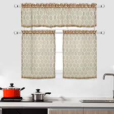 caromio 3 pieces cafe curtains kitchen