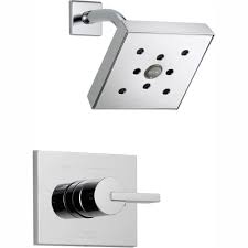 Delta Vero 1 Handle 1 Spray H2okinetic Shower Faucet Trim Kit In Chrome Valve Not Included Grey Shower Faucet Delta Faucets Faucet