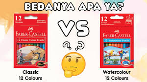 Unboxing Dan Review Pensil Warna Faber Castell 12 Warna Watercolour Dan Classic Colour Pencils Youtube