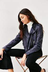 Members Only Navy Leather Moto Jacket Navy Leather Leather Moto Jacket Clothes Design