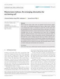 Maybe you would like to learn more about one of these? Pdf Mastectomy Tattoos An Emerging Alternative For Reclaiming Self