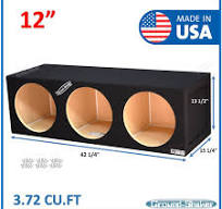 12" Triple Sealed Sub Box Subwoofer Enclosure Ground Shaker ...