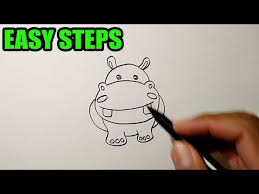 How To Draw Cute Animals Hippo Facebook youtube pin interest instagram.