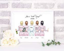 Bridesmaids Wedding Favour Bridesmaid Gift Bridesmaid Printable Wedding Portrait Bridesmaid Print Maid Of Honour Wedding Print Wedding Prints Personalized Bridesmaid Gifts Wedding Gift Cards