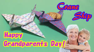 Find thoughtful grandparents day gift ideas such as unique and thoughtful gift, personalized garden stones, mikasa cheers martini glasses, handmade wood bookmarks. Grandparents Day Gift Ideas Origami Crane Ship Grandparents Day History Around The World Youtube