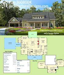 Plan 36080dk 4 Bed Farmhouse With Carport And A Garage Option House Plans Architectural Design House Plans Garage House Plans