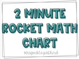 2 Minute Timed Rocket Math Chart