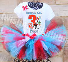 Cat In The Hat Birthday Tutu Outfit Daniel Tiger Birthday Tiger Birthday Birthday Tutu Outfit