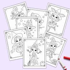 Your child will love coloring his favorite zoo animals. 19 Free Printable Cute Halloween Witch Coloring Pages The Artisan Life
