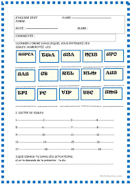 French for beginners starts with learning the french language from the start. Basic Test With French Instructions Greetings Alphabet English Esl Worksheets For Distance Learning And Physical Classrooms