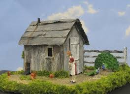 chicken coop diorama chickens peacocks preiser figures model trains