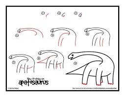 How To Draw An Apatosaurus Art For Kids Hub Art For Kids Hub Easy Drawings Sketches Drawing Lessons For Kids