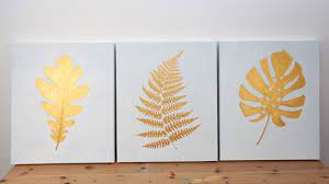 This one of a kind large abstract artwork is textured with a mixture of acrylic paints, gold leaf, and resin coating to create a truly unique and serene abstract original. How To Create A Diy Gold Leaf Triptych Youtube