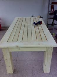 Terassentisch Aus Massiver Fichte Bauanleitung Zum Selber Bauen Woodworking Build Outdoor Furniture Diy Furniture Farmhouse Dining Table