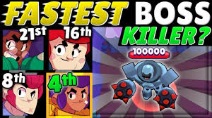 Brawl stars brawler is playable character in the game. Brawl Stars Olympics 2 The Boss Test Which Brawler Has The Fastest Dps Youtube