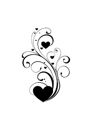 Download Fancy Double Hearts Silhouette Free Svg File Svgheart Com