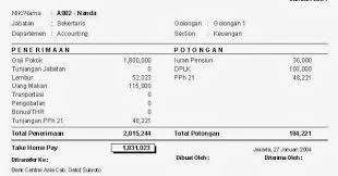Contoh slip gaji karyawan resmi adalah bukti resmi pembayaran gaji/penghasilan seorang karyawan. Contoh Slip Gaji Ringkas Contoh Surat