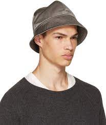 Rick Owens Grey Gilligan Bucket Hat Rick Owens Kpop Hat Hats