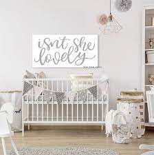 Isn T She Lovely Canvas Print Over The Crib Nursery Decor Etsy Nursery Nursery Decor Isnt She Lovely