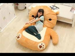 cool bed totoro design big sofa lazy bed beanbag chair smile style bean bag chair art chair blue chairs living room