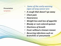 Earliest warning signs and symptoms oflung cancer. Cancer Education Day May 13 Surgery For Lung Cancer Dr A Elalem Thoracic Surgeon Windsor Regional Hospital Ppt Download