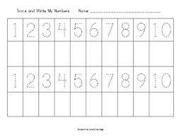 Example answers are provided for students to read and model their answer after. Trace And Write Numbers 1 10 Worksheets Teaching Resources Tpt