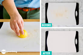Rub the paste into the stain and wipe it off. This Is The Secret To Erasing Stains From Your Cutting Boards
