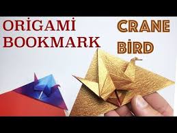 Kagittan Kitap Ayraci Turna Kusu Origami Bookmark Crane Bird Youtube 2020 Origami Kitap Ayraci Kitap