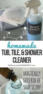 Homemade Shower Cleaner One Essential Community Homemade Shower Cleaner Cleaning Household Shower Cleaner