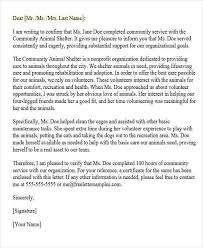 Sample Letter Of Community Service Hours Inspirational 31 Sample Service Letters Community Service Hours Letter Templates Letter Example