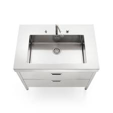 It makes so beautiful color combination inspired from this image. Stainless Steel Kitchen Sink Cabinet 100 Alpes Inox